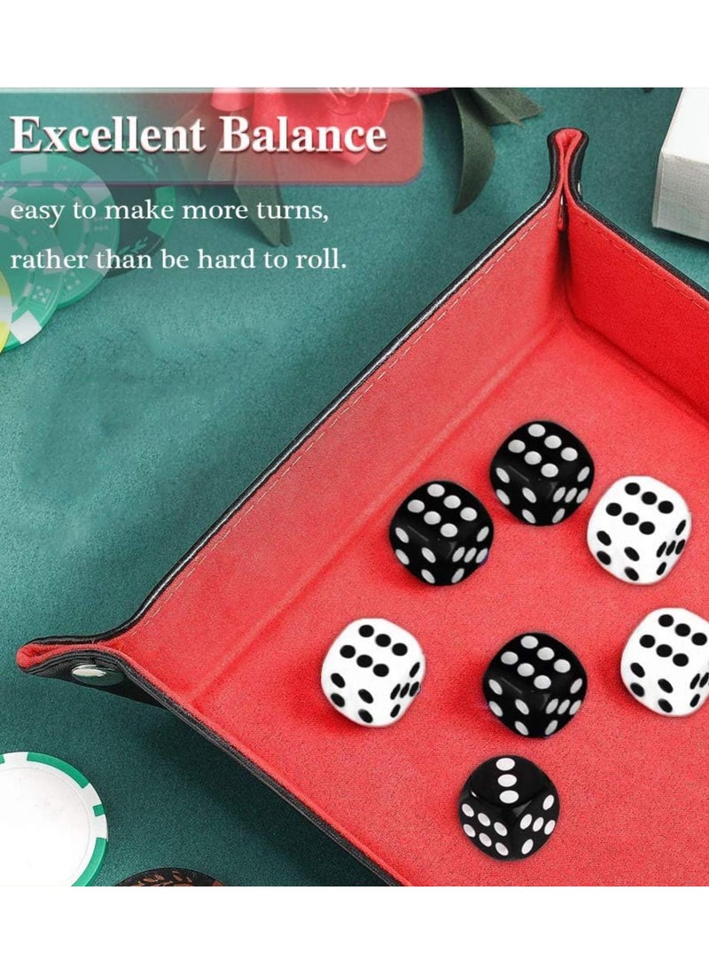 SYOSI 6 Sided Dice Set 16mm Acrylic Dice 2 Color for Playing Games Dice Games, Math Games, Party Favors, Toy Gifts or Teaching Kids Math Board Games, Activity, Party Favors 100 Pieces - Image 4