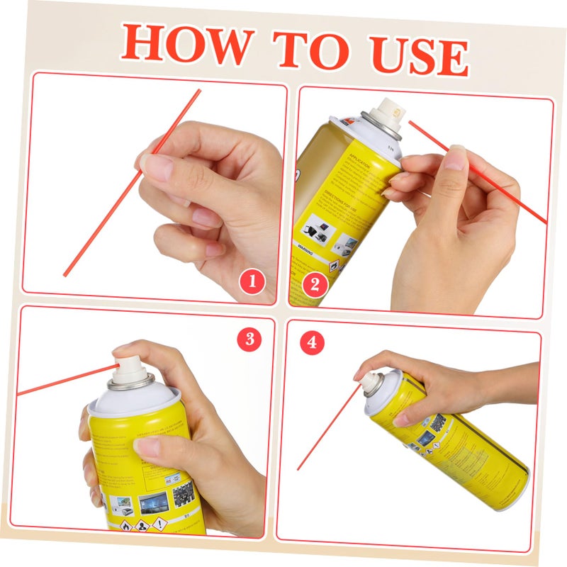 100 Pack Flexible Rust Remover Spray Can Extension Straws Nozzle Bulk - Image 4