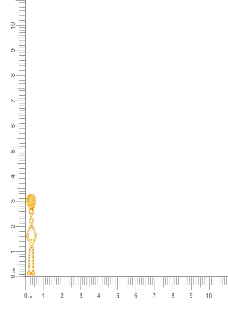 Malabar Gold and Diamonds 22KT 916 Gold Dangle Earrings for Women ERKER10394 - Image 3