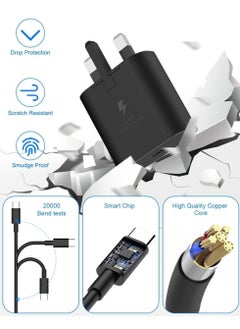 ELTRAZONE 45W USB C Charger for Samsung Galaxy S22/S22+/S21/S21 FE/S21 Ultra/S20/A23//A32/A33/A53/A73, Type C PD3.0 & PPS Super Fast Charger Plug with 1.5m Charging Cable  - Image 3