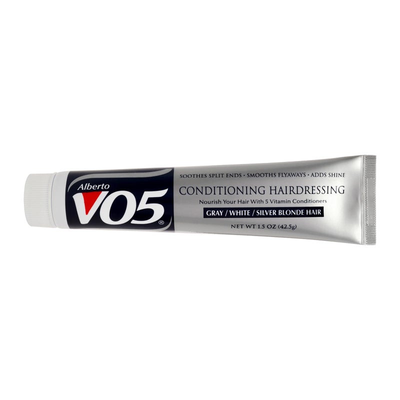 Alberto VO5 Conditioning Hairdressing for Grey White Silver Blonde Hair - Hair Conditioner Styling Product - Smooths Frizz - Brightens Color - 1.5 oz - Image 1