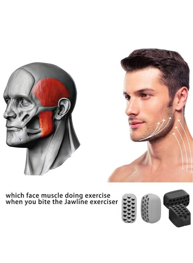 جهاز تمارين الفك المكون من 4 قطع، جهاز تمارين الوجه، جهاز تقوية خط الفك، تقوية الرقبة، جهاز تقليل الذقن المزدوجة - Image 4