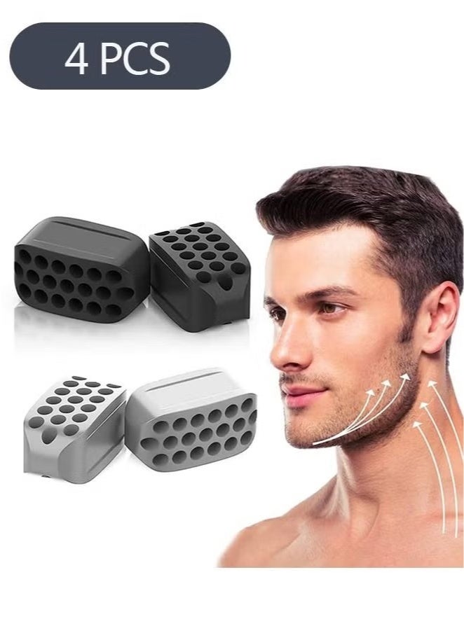 جهاز تمارين الفك المكون من 4 قطع، جهاز تمارين الوجه، جهاز تقوية خط الفك، تقوية الرقبة، جهاز تقليل الذقن المزدوجة - Image 1