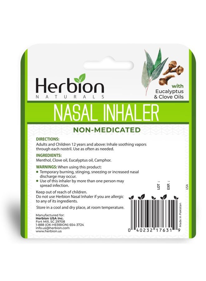 Herbion Naturals Nasal Inhaler Non-Medicated - Relieves Nasal Congestion & Blockage, Sinusitis & Allergic Conditions - 6 Packs - Image 2