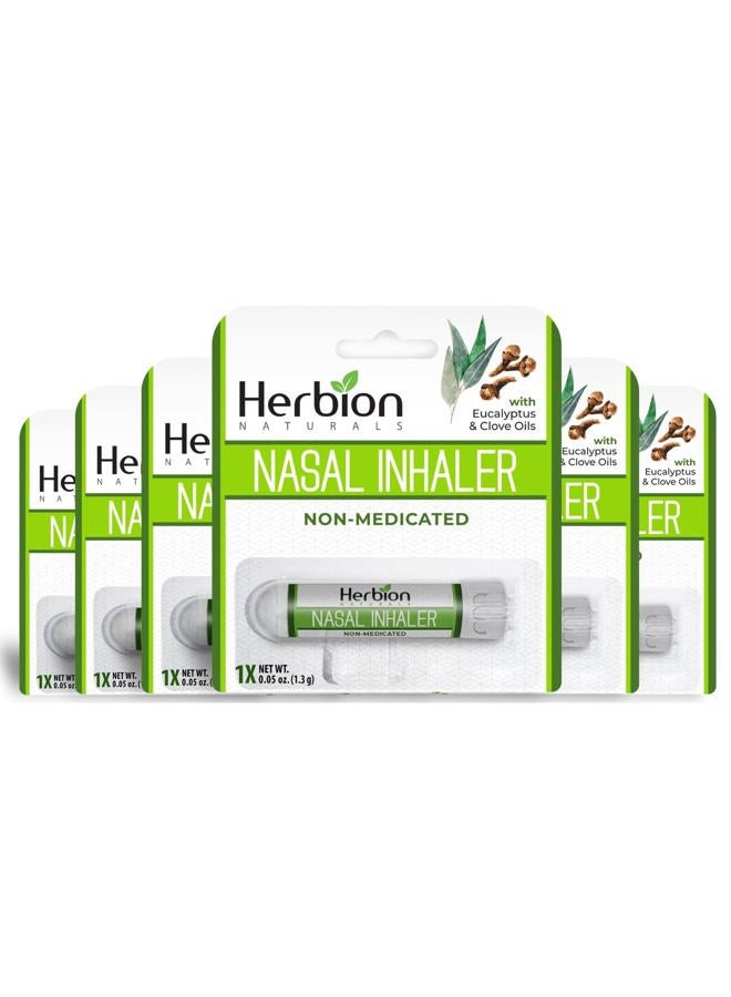Herbion Naturals Nasal Inhaler Non-Medicated - Relieves Nasal Congestion & Blockage, Sinusitis & Allergic Conditions - 6 Packs - Image 1