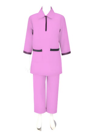 Women's Two-Piece Maid Uniform Set, 3/4 Sleeve Tunic with Collar, Maid and Nanny Dress Set With Long Pant, Scrub Set - pzsku/Z0B87C899A2395CC5F3BEZ/45/1741338045/a2d3af1d-7837-43be-9f2f-050257f8e827