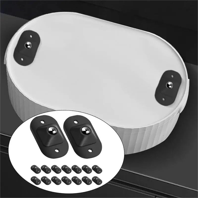 Black Adhesive Caster Wheels 32pcs Anti Rust Stainless Steel Furniture Wheels - Image 4