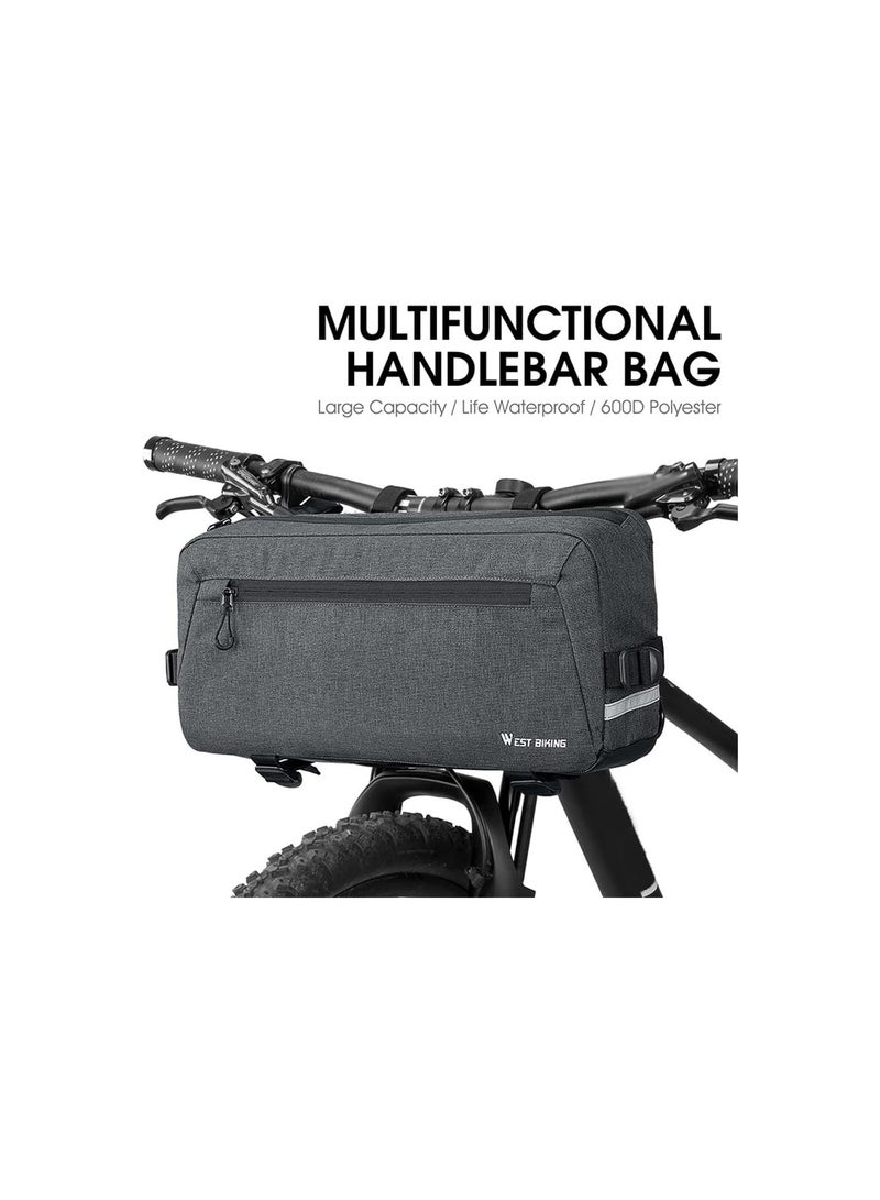 GGOOT Practical Bicycle Bag Multifunctional Bike Bag Large Capacity Bike Front Storage Bags Anti-Drop Wear-Resistant Cycling Bag Crossbody Bag  - Image 2