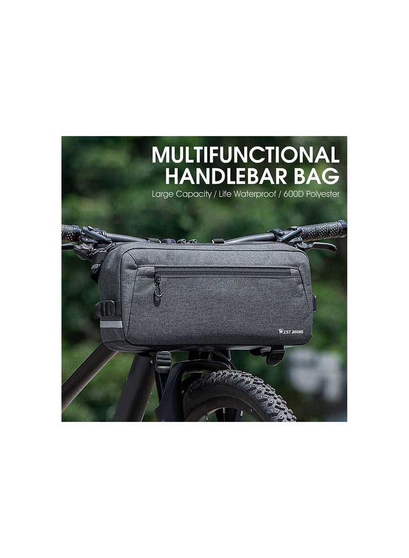 GGOOT Practical Bicycle Bag Multifunctional Bike Bag Large Capacity Bike Front Storage Bags Anti-Drop Wear-Resistant Cycling Bag Crossbody Bag  - Image 3