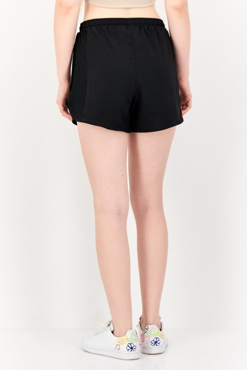 Reebok Women Sportswear Fit Drawstring Training Shorts, Black  - Image 2
