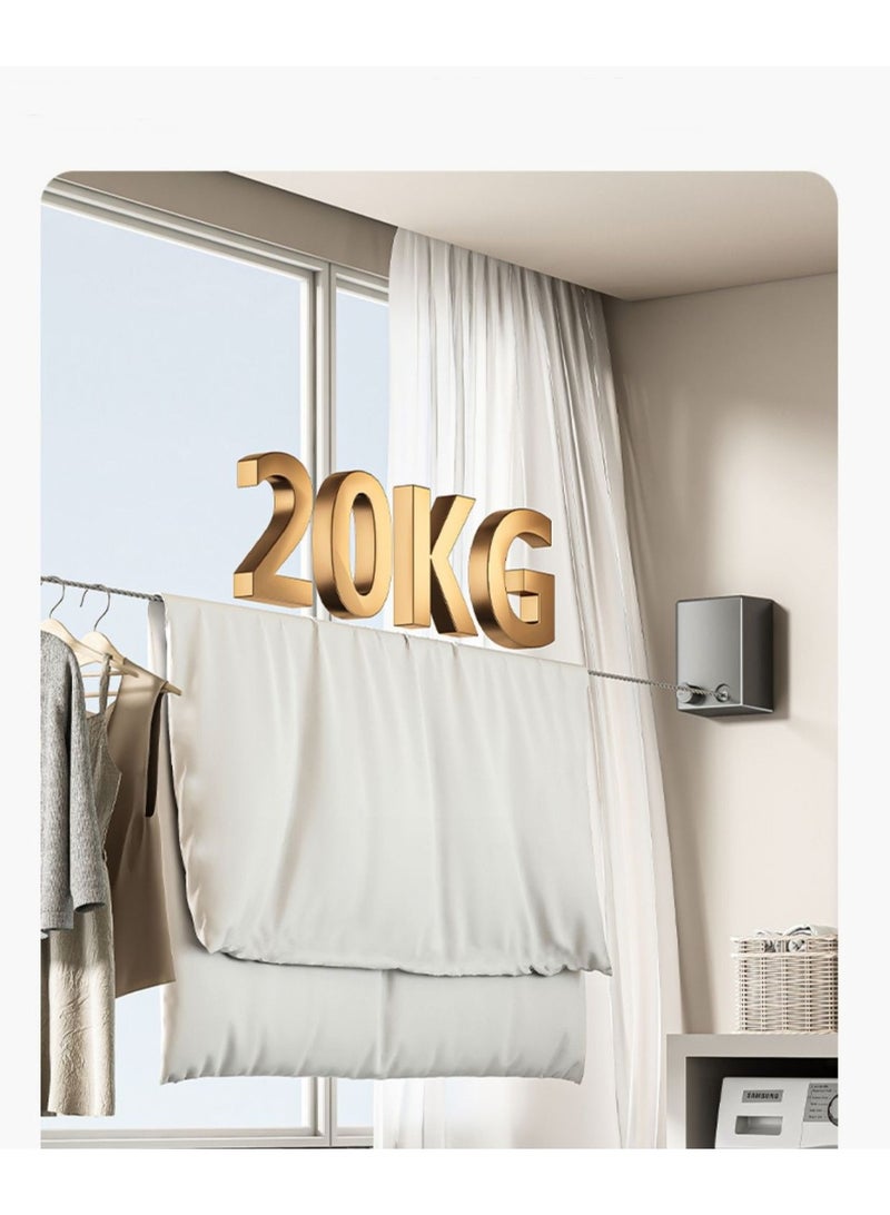 حبل غسيل قابل للتمديد من الفولاذ المقاوم للصدأ – 420 سم - Image 5