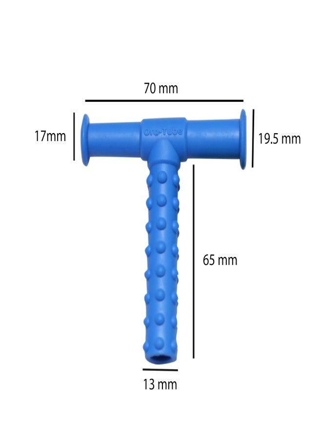 SPEECHGEARS Oro-Tube Blue Dotted A chewing tube for Speech Feeding and Sensory Integration. - Image 3