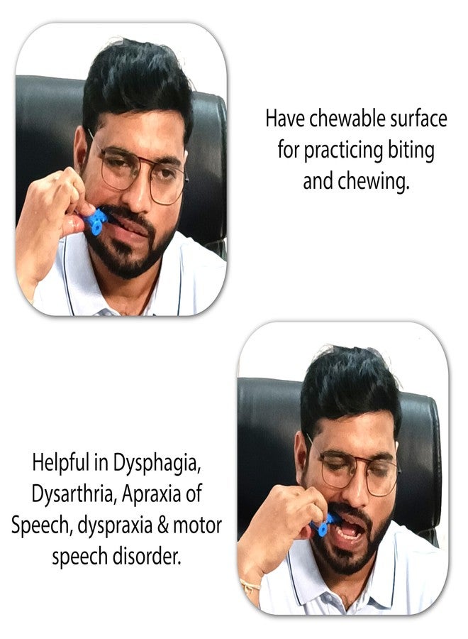 SPEECHGEARS Oro-Tube Blue Dotted A chewing tube for Speech Feeding and Sensory Integration. - Image 4