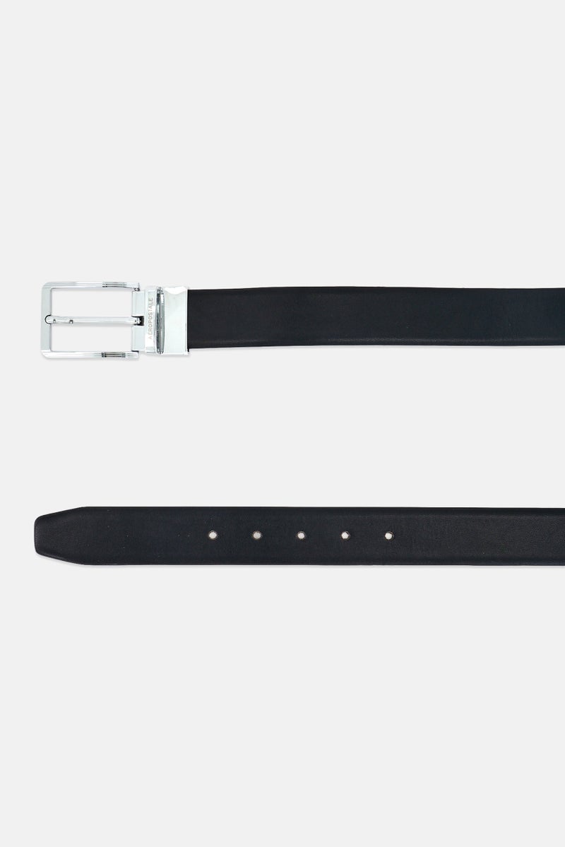 Aeropostale Men  Genuine Leather Formal Reversible Belt, Black - Image 2