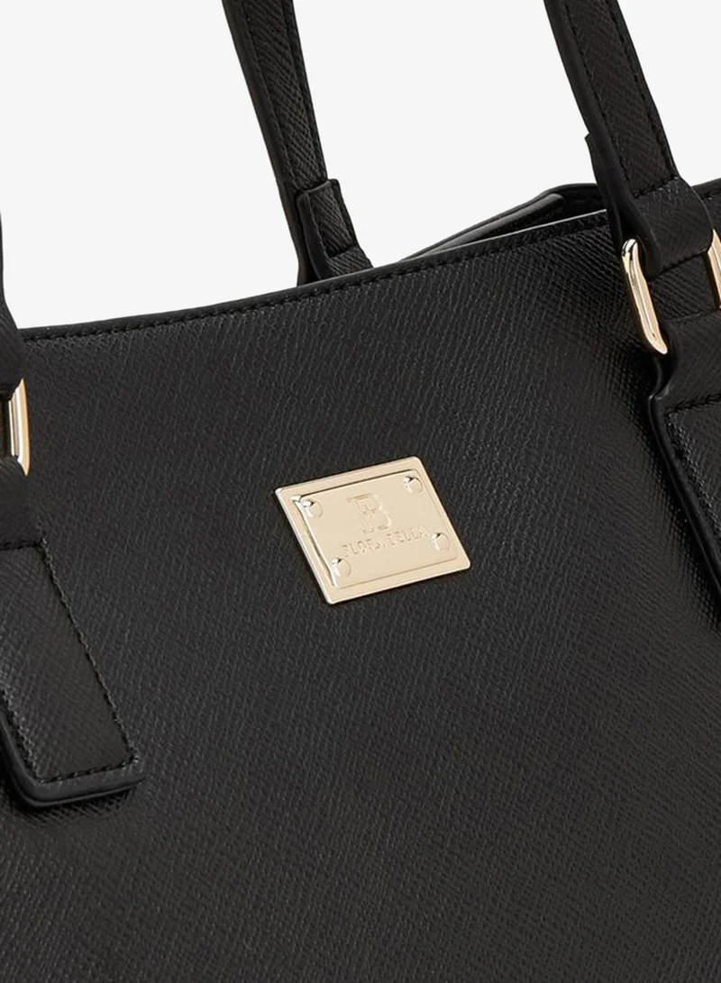 Flora Bella By Shoexpress BLACK Solid Shoulder Bag With Zip Closure for Women | Best Price UAE
