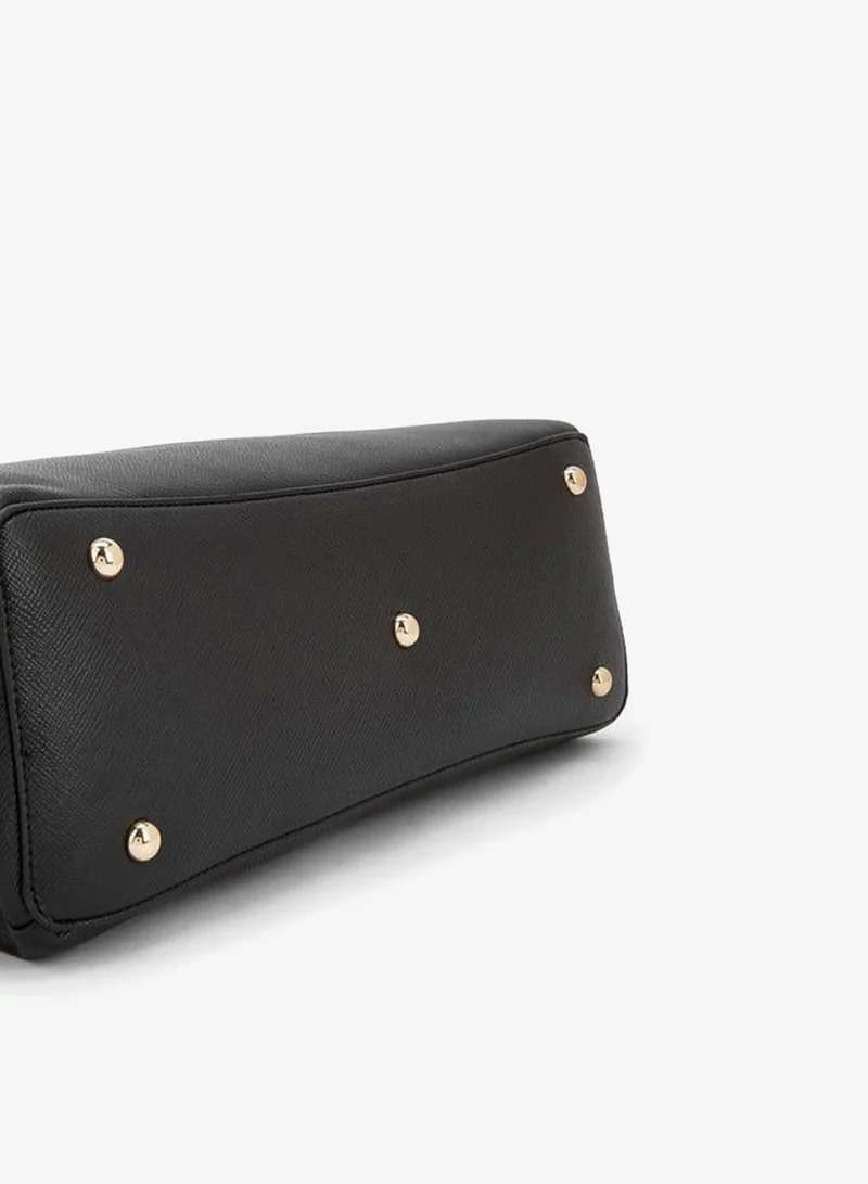 Flora Bella By Shoexpress BLACK Solid Shoulder Bag With Zip Closure for Women | Best Price UAE