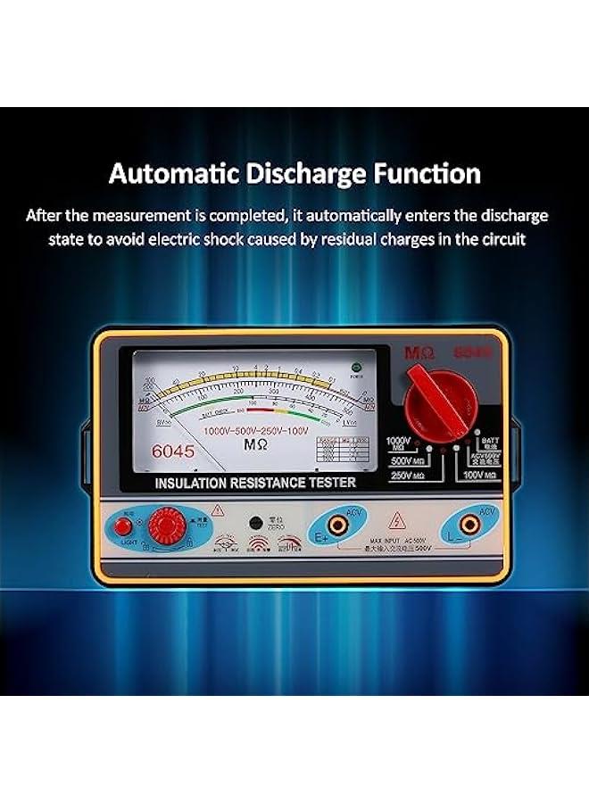 Digital Multimeter and Analyzer, Handheld Insulation Meter, Megohmmeter Insulation Measurement Instrument, 2000 Ohms Test Range, Megameter 100V 250V 500V 1000V  - Image 5