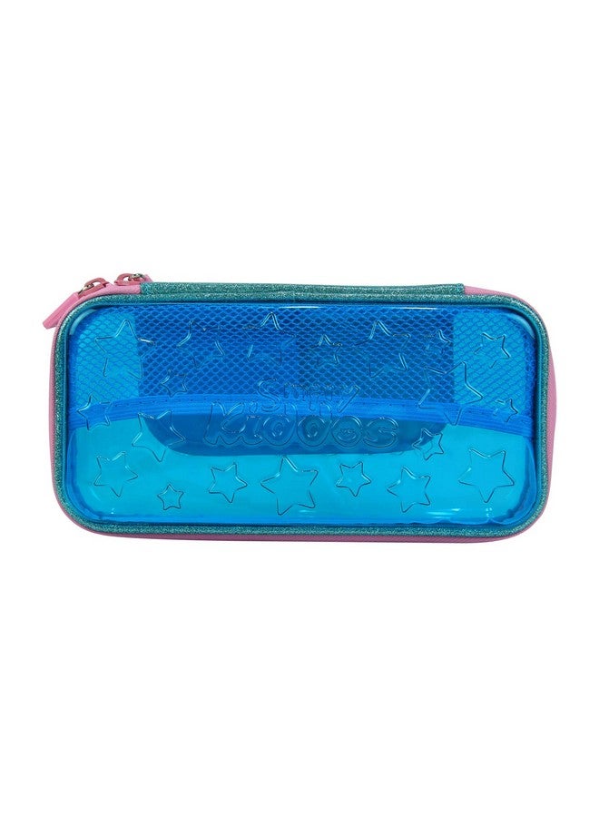 سمايلي كيدوز صندوق أقلام شفاف صلب من مادة البولي فينيل كلوريد من سميلي كيدوس | صندوق أقلام على شكل نجمة للأطفال | صندوق أقلام شفاف (أسود/أزرق/أرجواني/وردي/أزرق فاتح) - Image 1