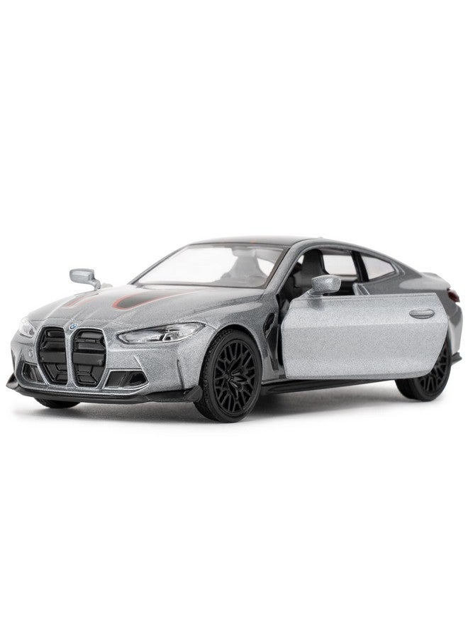 RMZ City 1/36 BMW M4 CSL Model Car, Alloy Toy Car with Pullback Function, Suitable for Collecting and Decorating Model Toys, Car Gifts for Boys and Girls (Grey) - Image 1