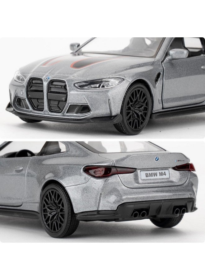 RMZ City 1/36 BMW M4 CSL Model Car, Alloy Toy Car with Pullback Function, Suitable for Collecting and Decorating Model Toys, Car Gifts for Boys and Girls (Grey) - Image 4