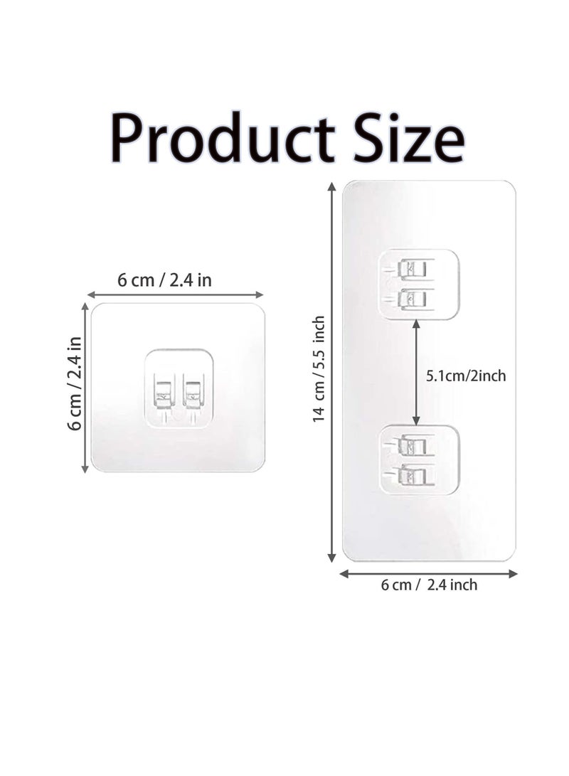 خطافات الدش اللاصقة، 6 قطع بلاستيكية علبة الدش الملصقة للأسطح الملساء - Image 2