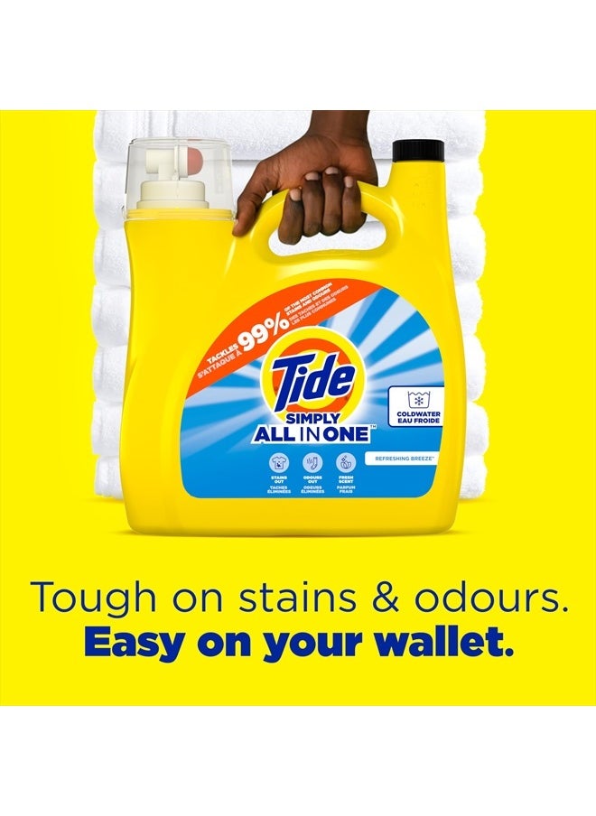Tide Simply Liquid Laundry Detergent, Refreshing Breeze, 168 oz, 128 Loads  - Image 5