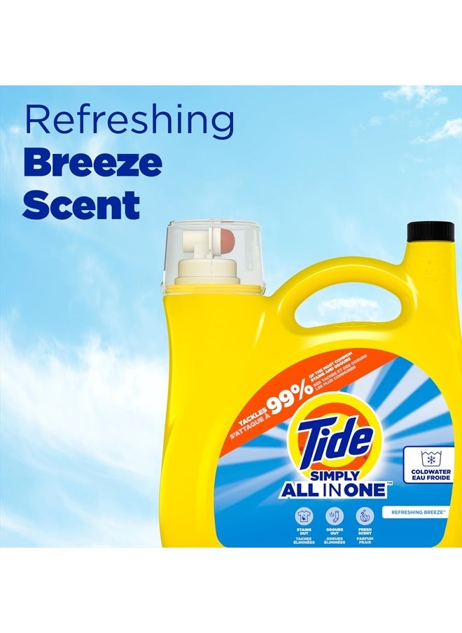 Tide Simply Liquid Laundry Detergent, Refreshing Breeze, 168 oz, 128 Loads  - Image 4