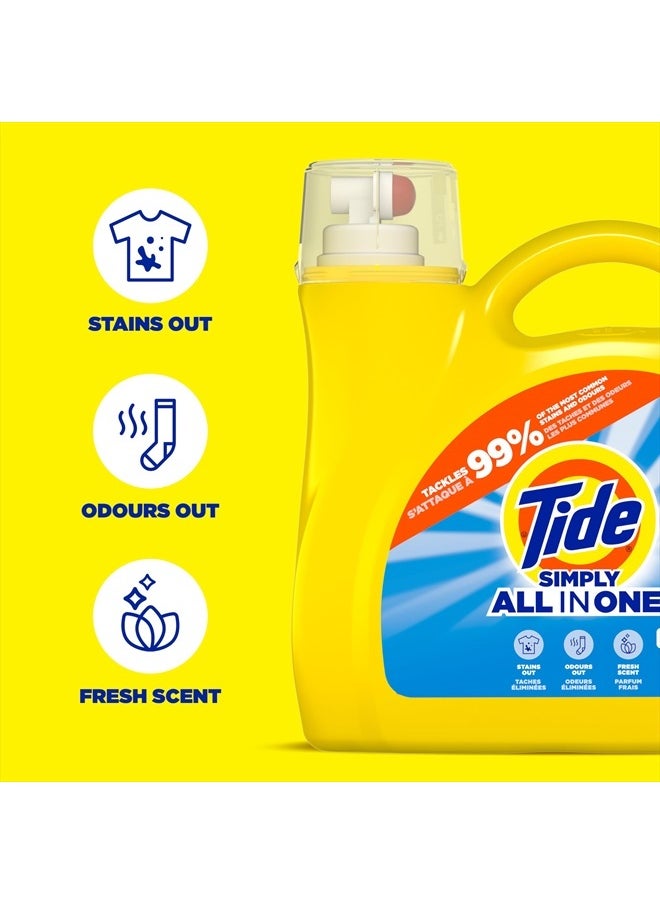 Tide Simply Liquid Laundry Detergent, Refreshing Breeze, 168 oz, 128 Loads  - Image 2