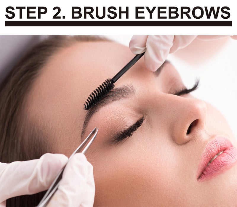 KC Republic Lash Eyebrow Extensions Kit with 1 x Trays of Mink False Eyebrows in Blonde/Light Brown Comes on Mixed Length 5-8 mm, Eyebrow Glue Clear & Extension Tweezers (Light Brown, Black Tweezer) - Image 5