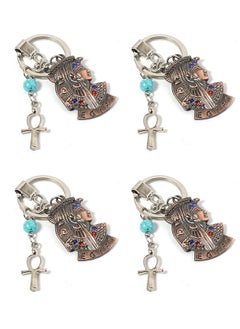 4 pieces Burnt Red with ankh key