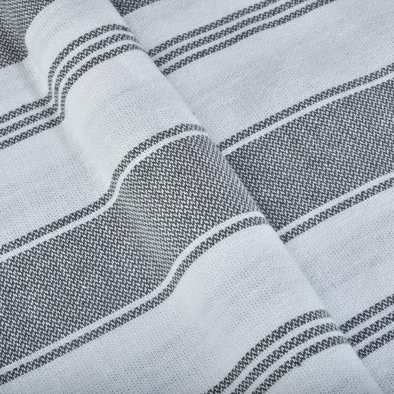 GLAMBURG Peshtemal Turkish Towel - Beach Towels Oversized 36x71 Set of 2, Cotton Beach Towels for Adults, Soft Durable Absorbent Extra Large Bath Sheet Hammam Towel - Charcoal Grey - Image 3