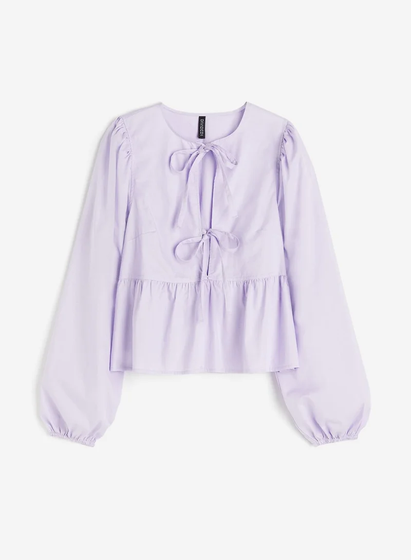H&M Tie Detail Top
