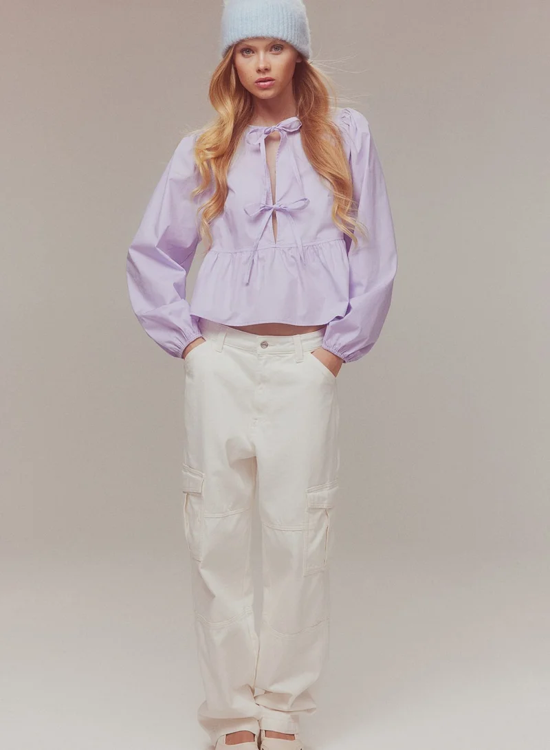 H&M Tie Detail Top