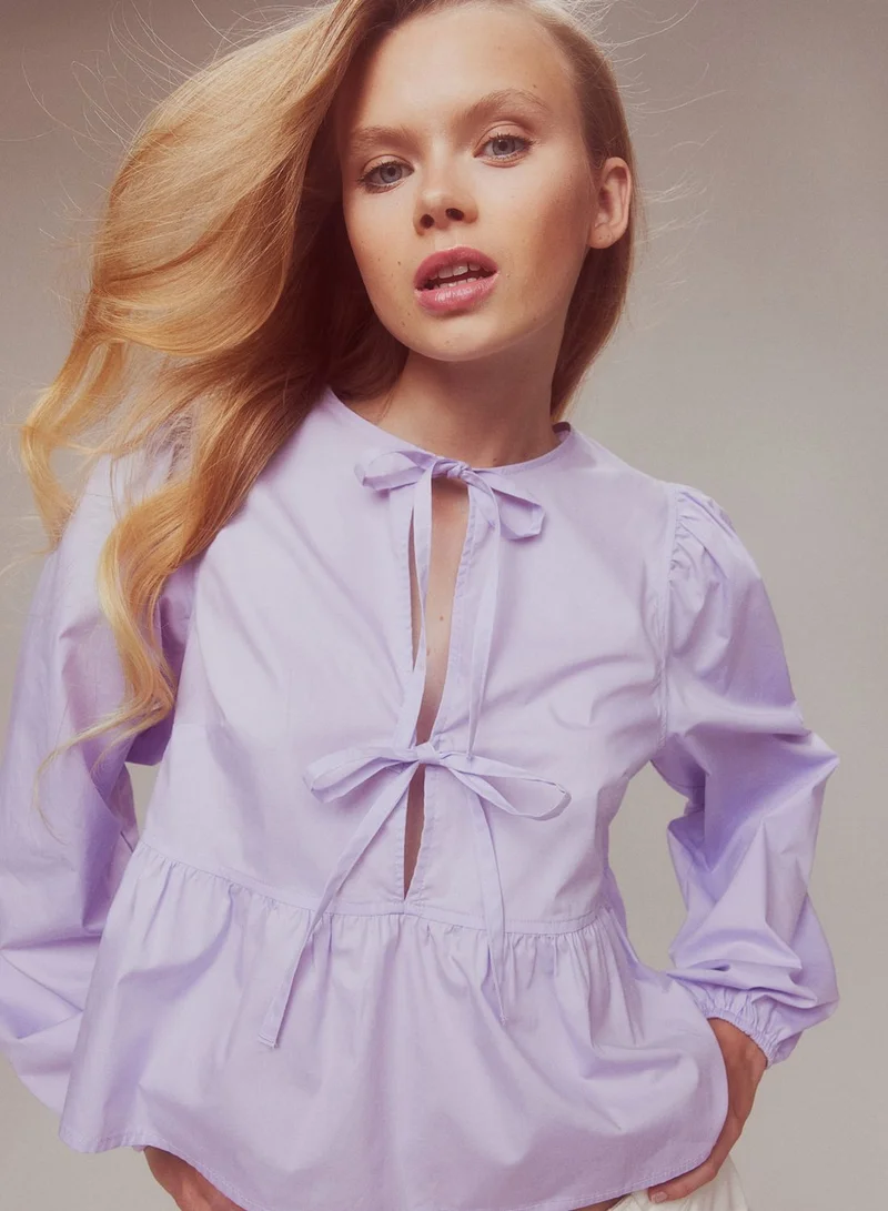 H&M Tie Detail Top