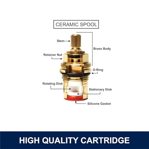 PEFKO PFK0014 Brass Table Deck Mounted Washbasin Mixer Tap (Centre Hole Taps) Suitable for Hot & Cold Water in Washbasin (Turbo Handle) - Image 4