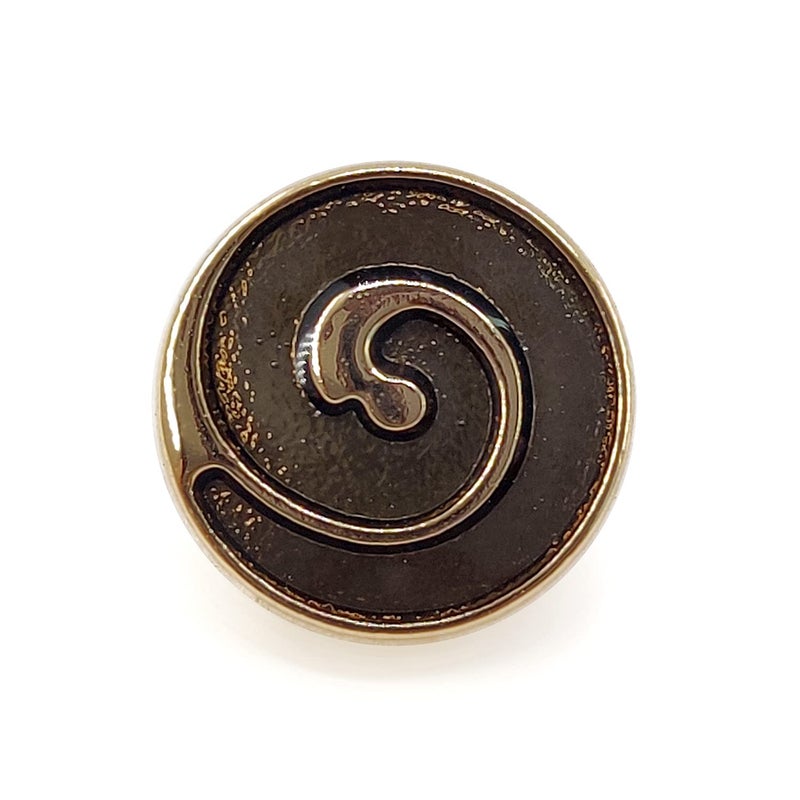 Craftisum Decorative Enamel Copper Swirl Sewing Shank Buttons 20 Pcs 10mm 1332