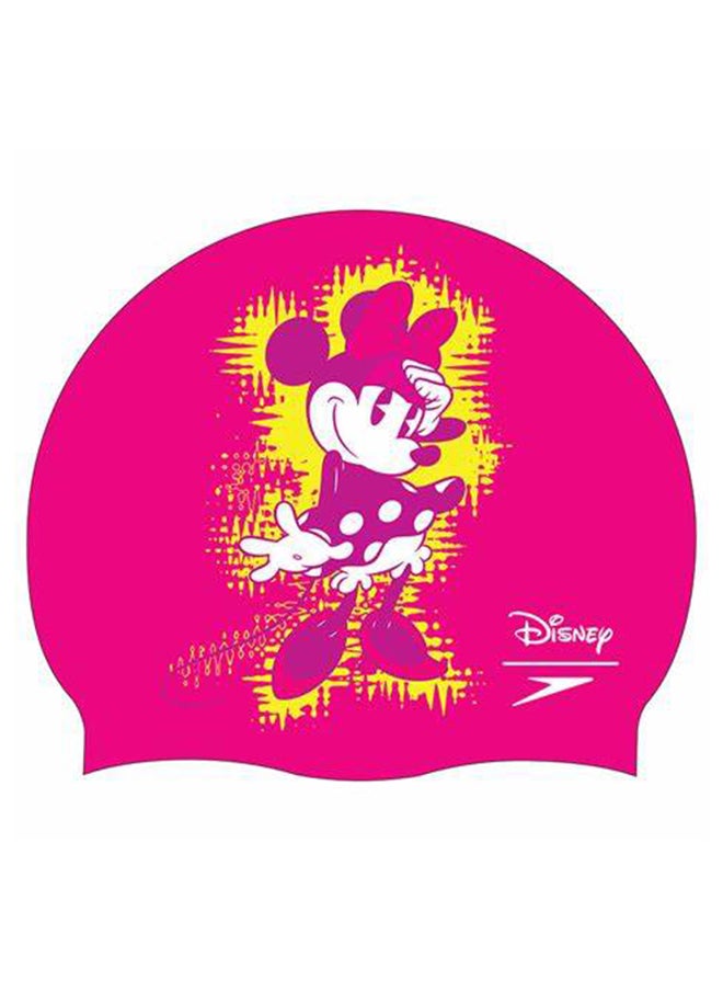 speedo Kids' Minnie Mouse Slogan Print Swimming Cap Pink 