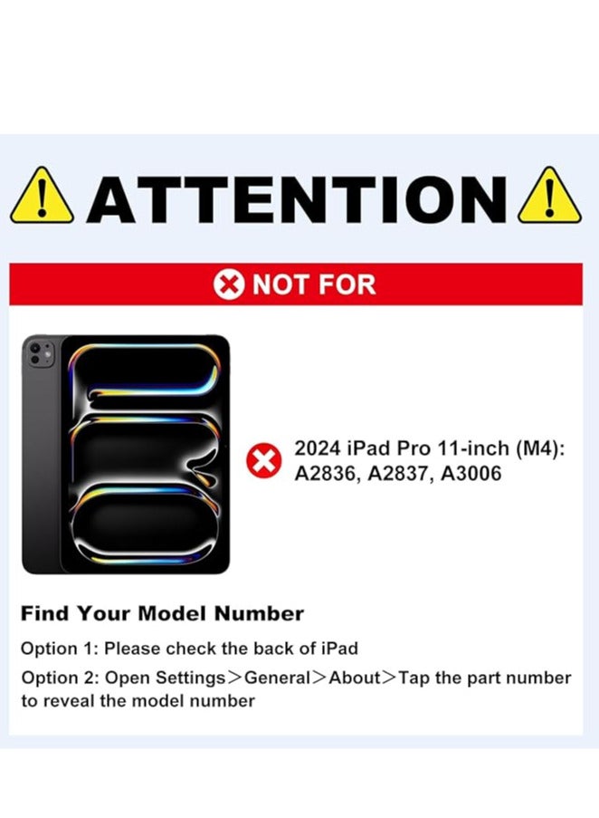 حافظة لوحة مفاتيح لجهاز iPad Air 11 بوصة (M2) iPad Pro 11 بوصة (الجيل الأول/الثاني/الثالث/الرابع) حافظة لوحة مفاتيح مغناطيسية بتصميم سحري مع لوحة تتبع متعددة اللمس متوافقة مع iPad Air 10.9 الجيل الرابع/الخامس. - Image 5