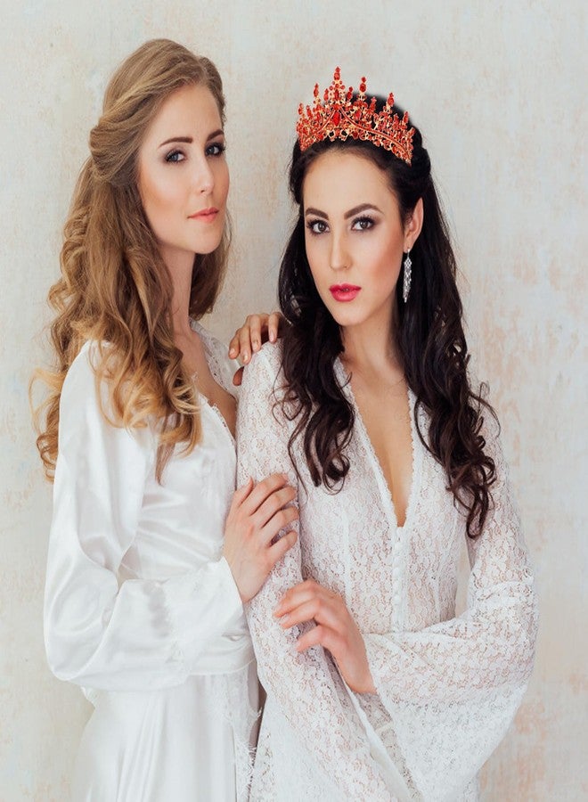 VELSCRUN Red Crystal Birthday Tiara Crowns for Women Girls It's My Birthday Sash Queen Girls Princess Crown with Combs Happy Birth Party Decorations Mom Sisters Birth Gift Hair Accessories - Image 2