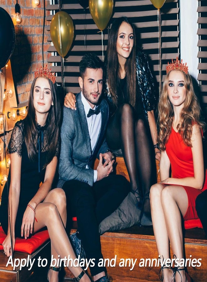 VELSCRUN Red Crystal Birthday Tiara Crowns for Women Girls It's My Birthday Sash Queen Girls Princess Crown with Combs Happy Birth Party Decorations Mom Sisters Birth Gift Hair Accessories - Image 5