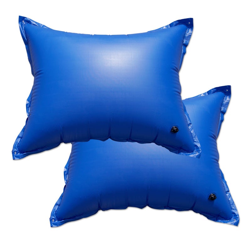 Robelle 4 ft. x 5 ft. 2-Pack Extra Heavy Duty Pool Pillow for Winterizing Above Ground Pools, Double Seams, .25 MM Thick Vinyl, Easier-to-Use Boston Valve, 4 Reinforced Grommets, 50 ft. Rope - Image 1