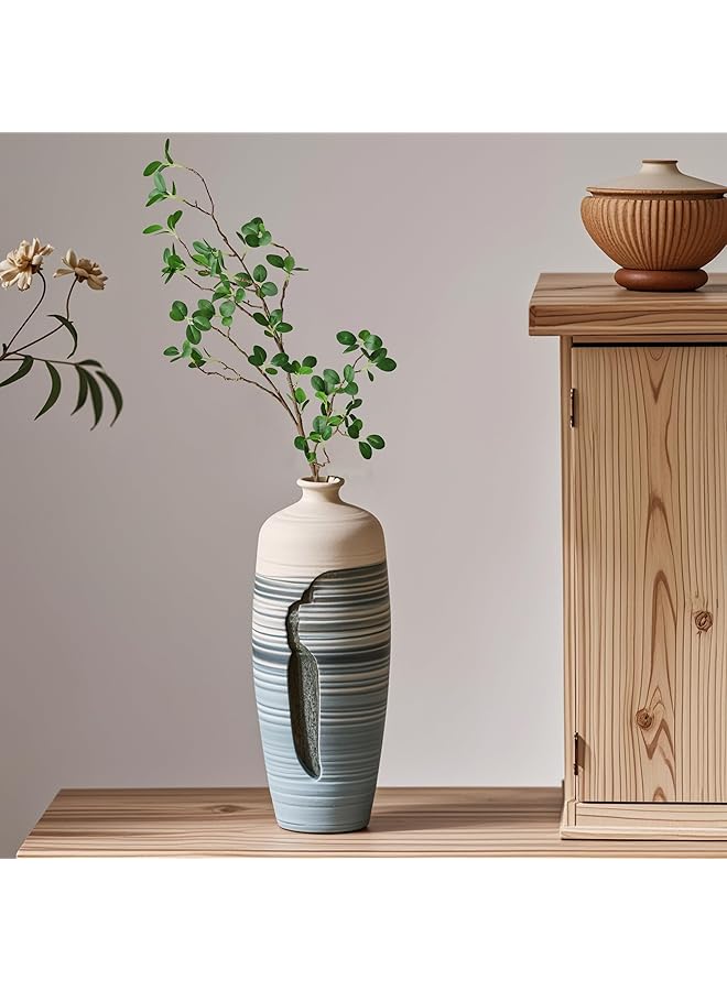 erorex Artificial Eucalytus Green Branches Faux Ficus Twig Home Office Shop Decoration 2Pcs - Image 4