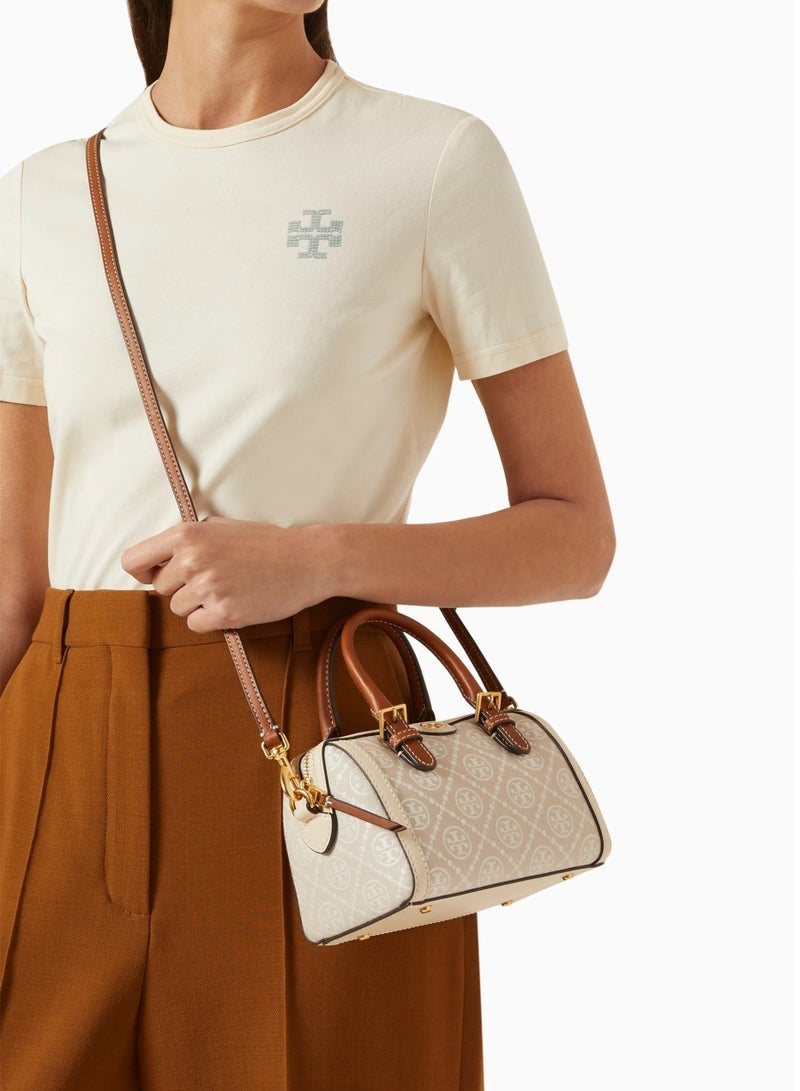 Burch TORY BURCH T Monogram Jacquard Barrel Bag Big TB bag - Image 5