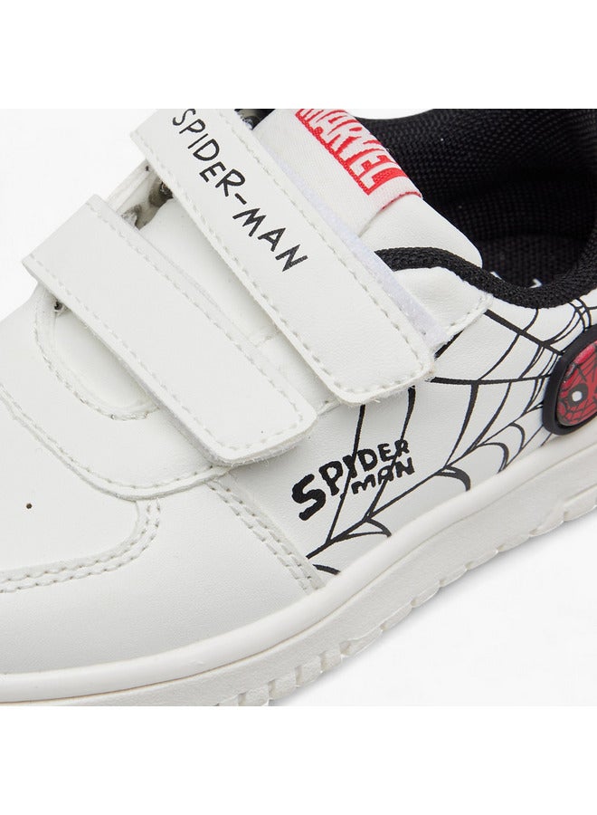 MARVEL Boys Spider-Man Print Sneakers with Hook and Loop Closure - Image 4