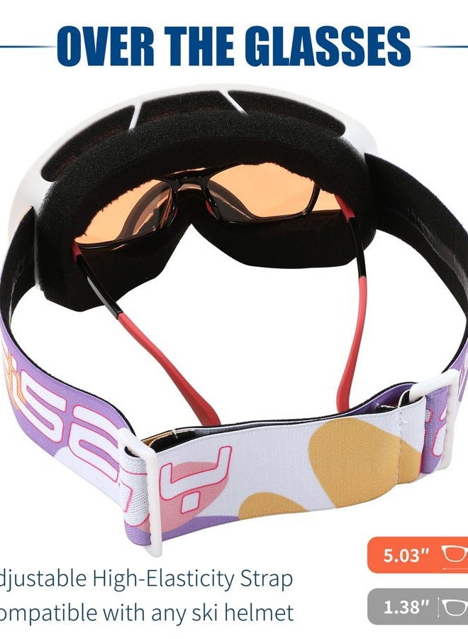FEISEDY Kids Ski Goggles,Snowboard Goggles for Boys Girl Youth,OTG Anti Fog UV Protection Snow Goggles B0019 - Image 3