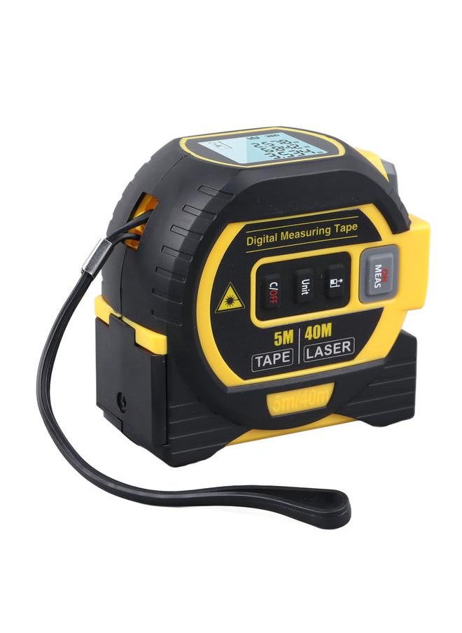 Thoraya Laser Tape Measure 3 in 1 40m Laser Ranging Infrared Digital Tape Measure for Industry Accurate Measuring Yellow  - Image 4