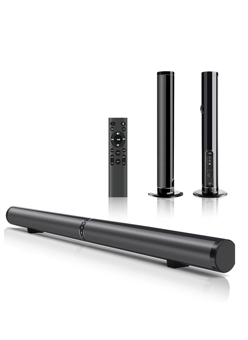 M MIAOYAN Detachable 2-Piece Soundbar – Bluetooth Home Theater Speaker for TV, Wall-Mountable or Split-Use Design  - Image 1