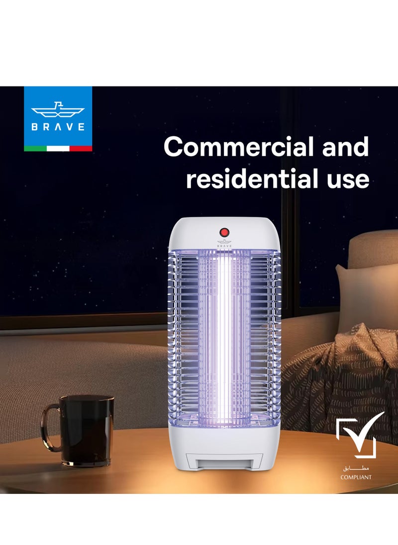 Brave Powerful Electric Mosquito Killer & Fly Trap, Smart Pest Control Device for Indoor & Outdoor Use, 10W Power & 1800V Power Supply, High Efficiency UV Mosquito Trap, 100% Original Insect Zapper, Effective Against Flying Insects, Ideal for Home, Kitchen, Patio, Garden, Office and Camping, Durable and Weatherproof Design, Safe, Eco-Friendly and Silent Operation, 24/7 Protection (White)  - Image 5