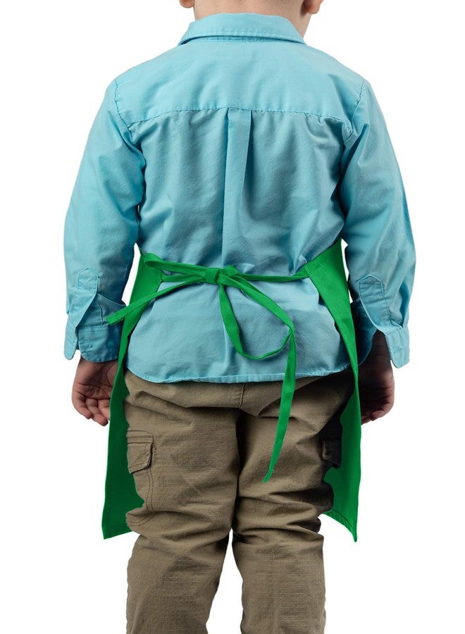 KNG Kids Cooking Apron for Girls and Boys – Small, Kelly Green - Image 2