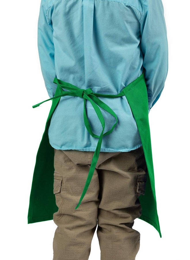 KNG Kids Cooking Apron for Girls and Boys – Small, Kelly Green - Image 4